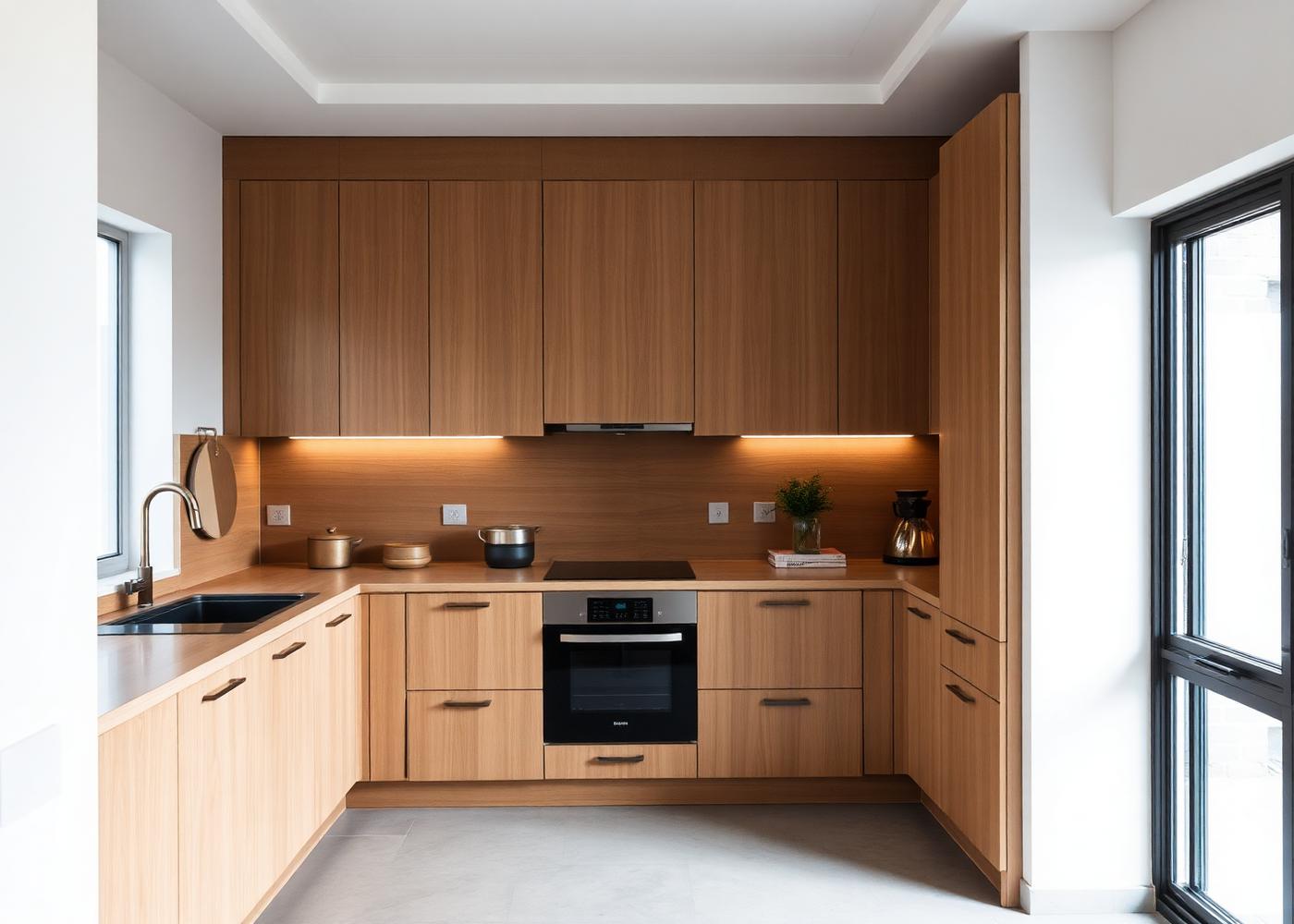 Modular kitchen built with our plywood and laminates